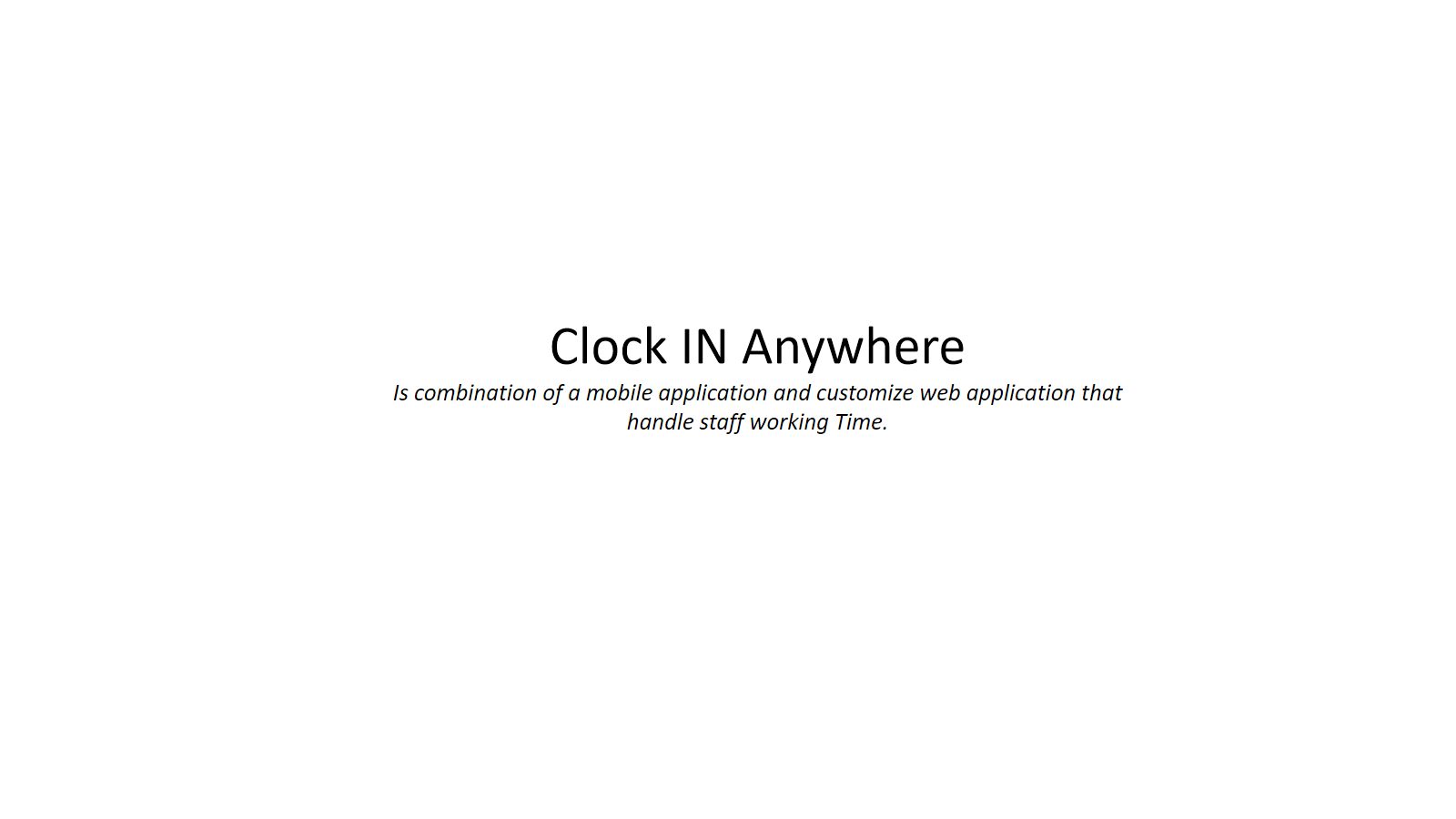 Clock-IN Anywhere — mobile attendance app