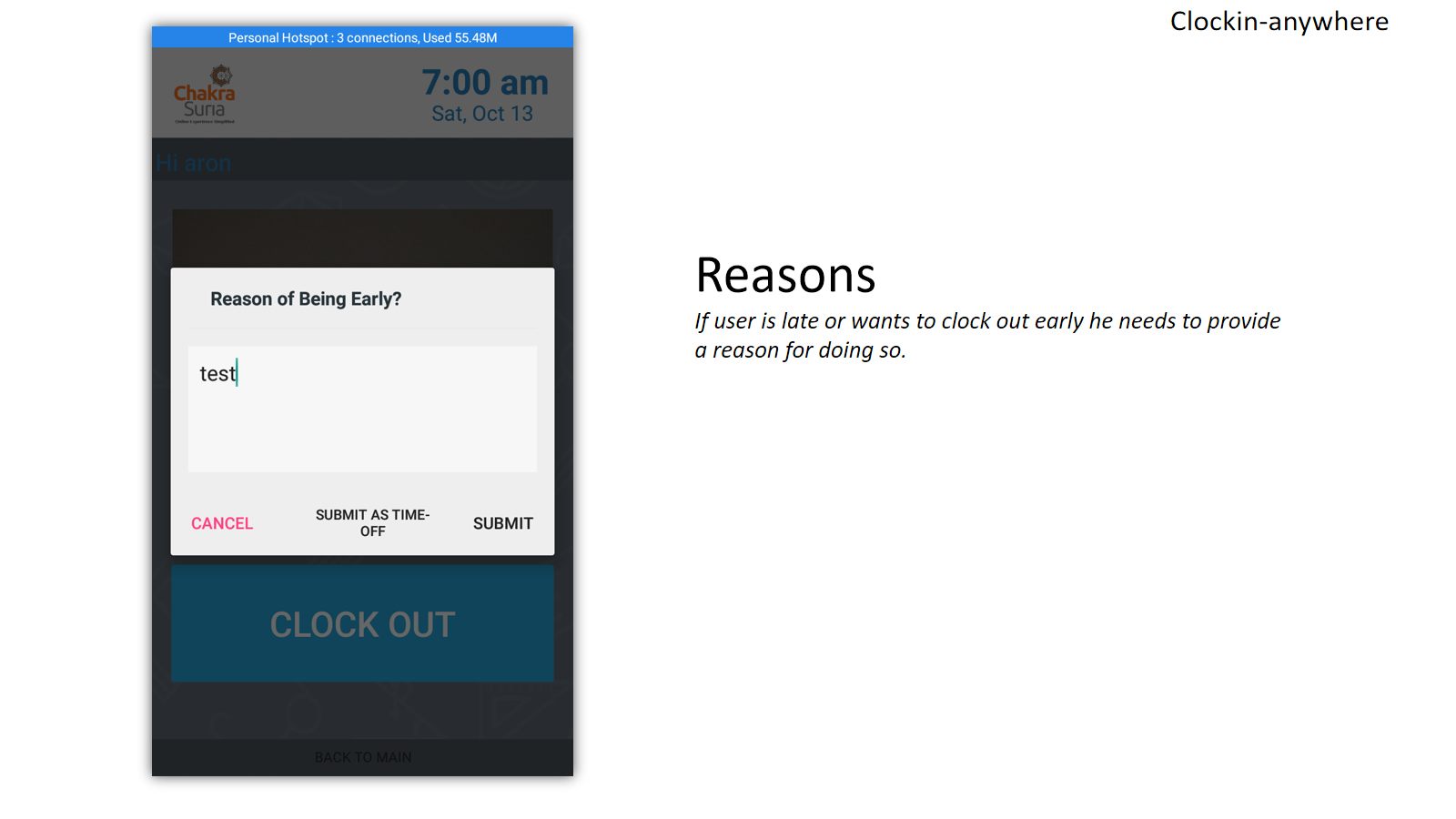 Clock-IN Anywhere — screen 5