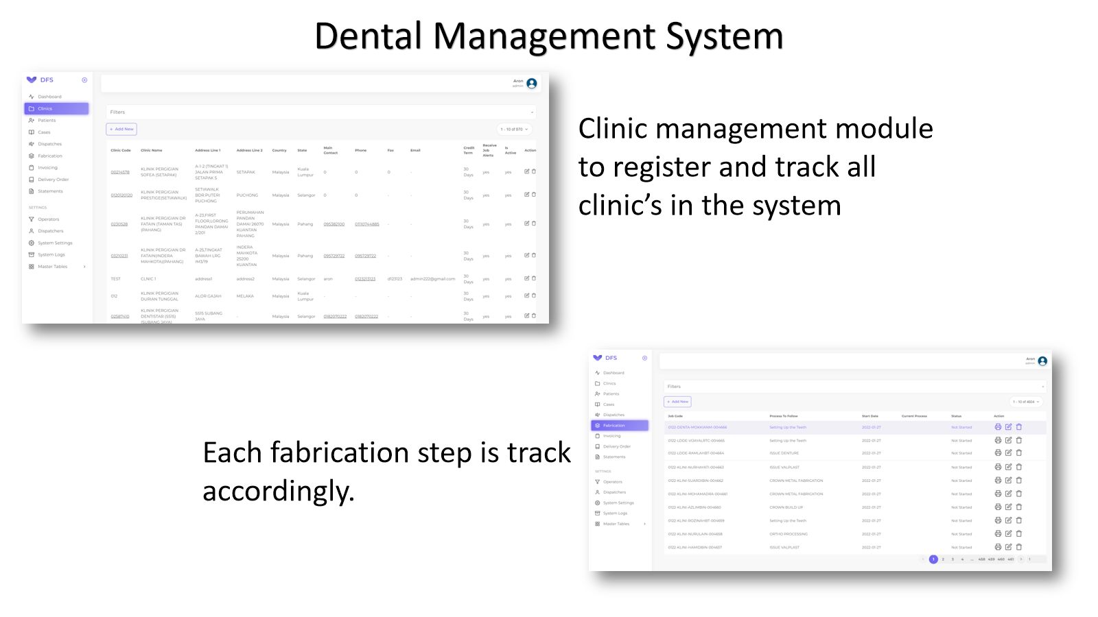 Dental Lab Management — screen 2