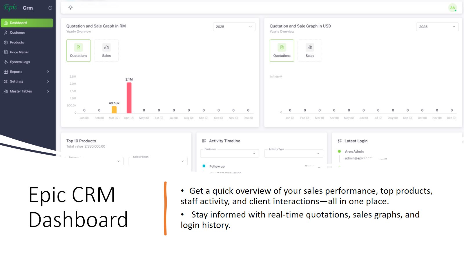 Epic CRM — screen 2