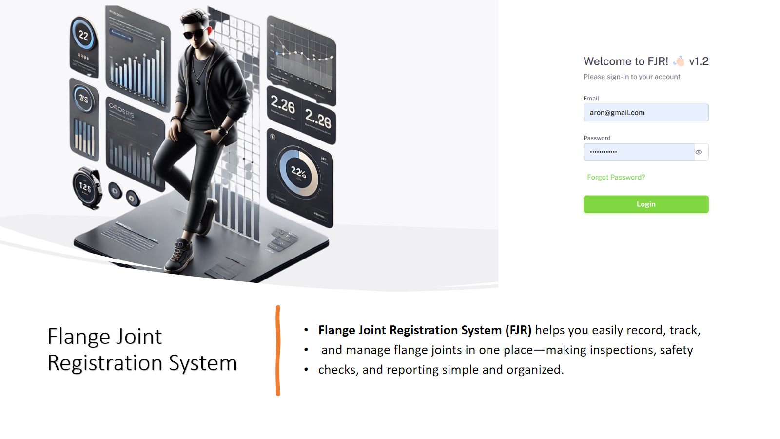 FJR — flange joint registration system
