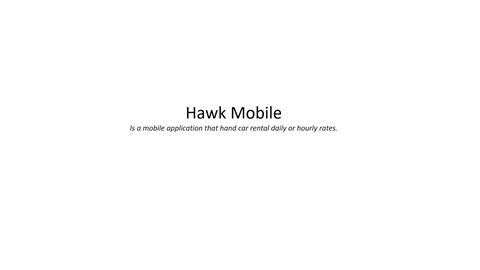 Hawk — Car Rental Mobile App cover