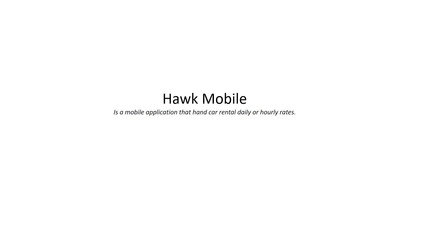 Hawk — Car Rental Mobile App cover