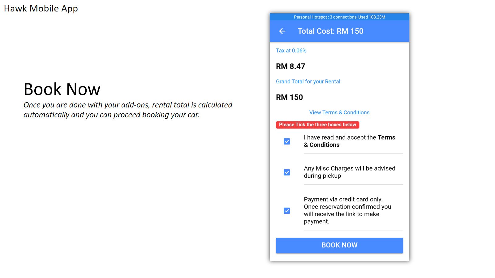 Hawk — Car Rental Mobile App — screen 6