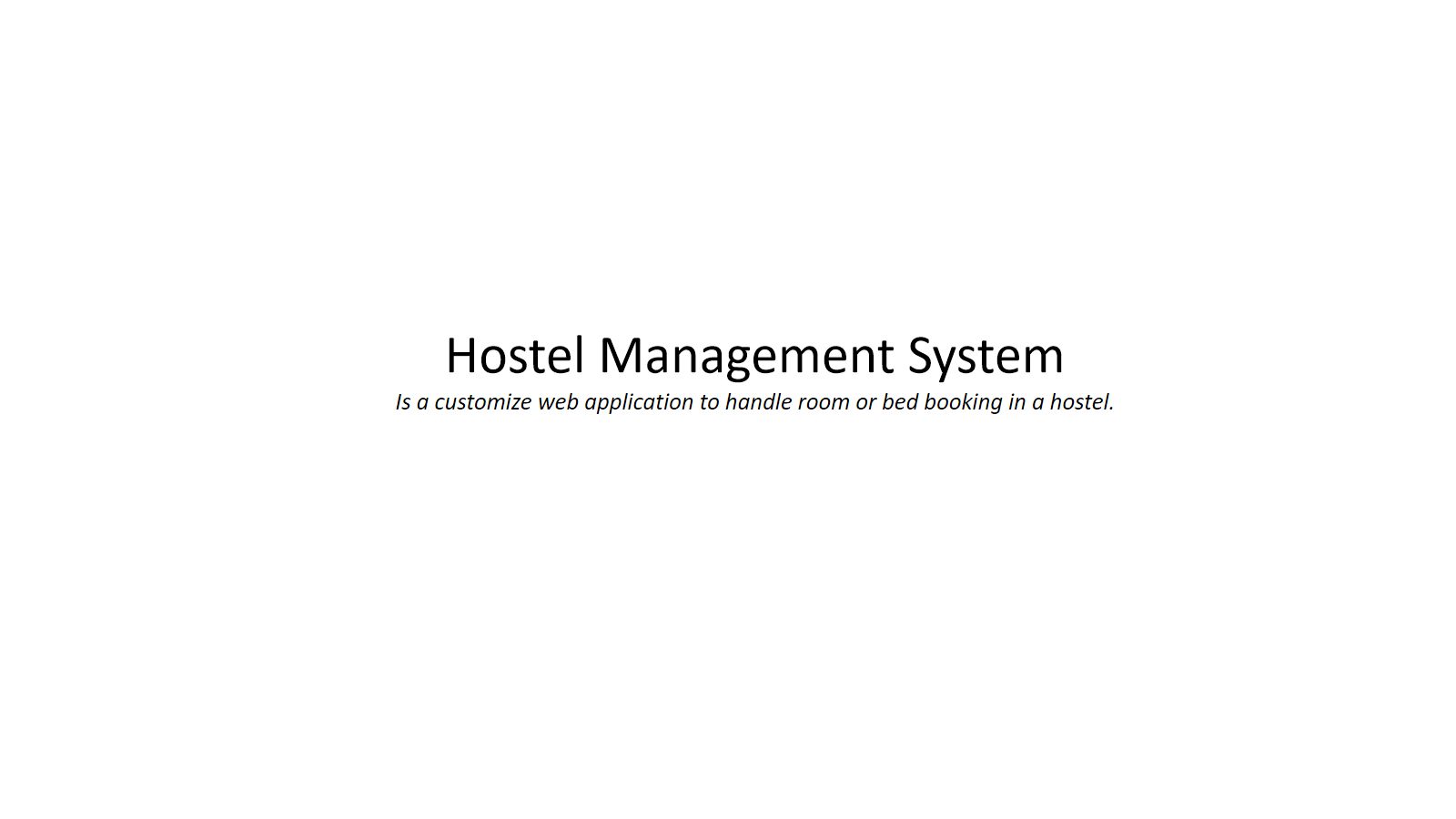 Hostel Management — occupancy dashboard