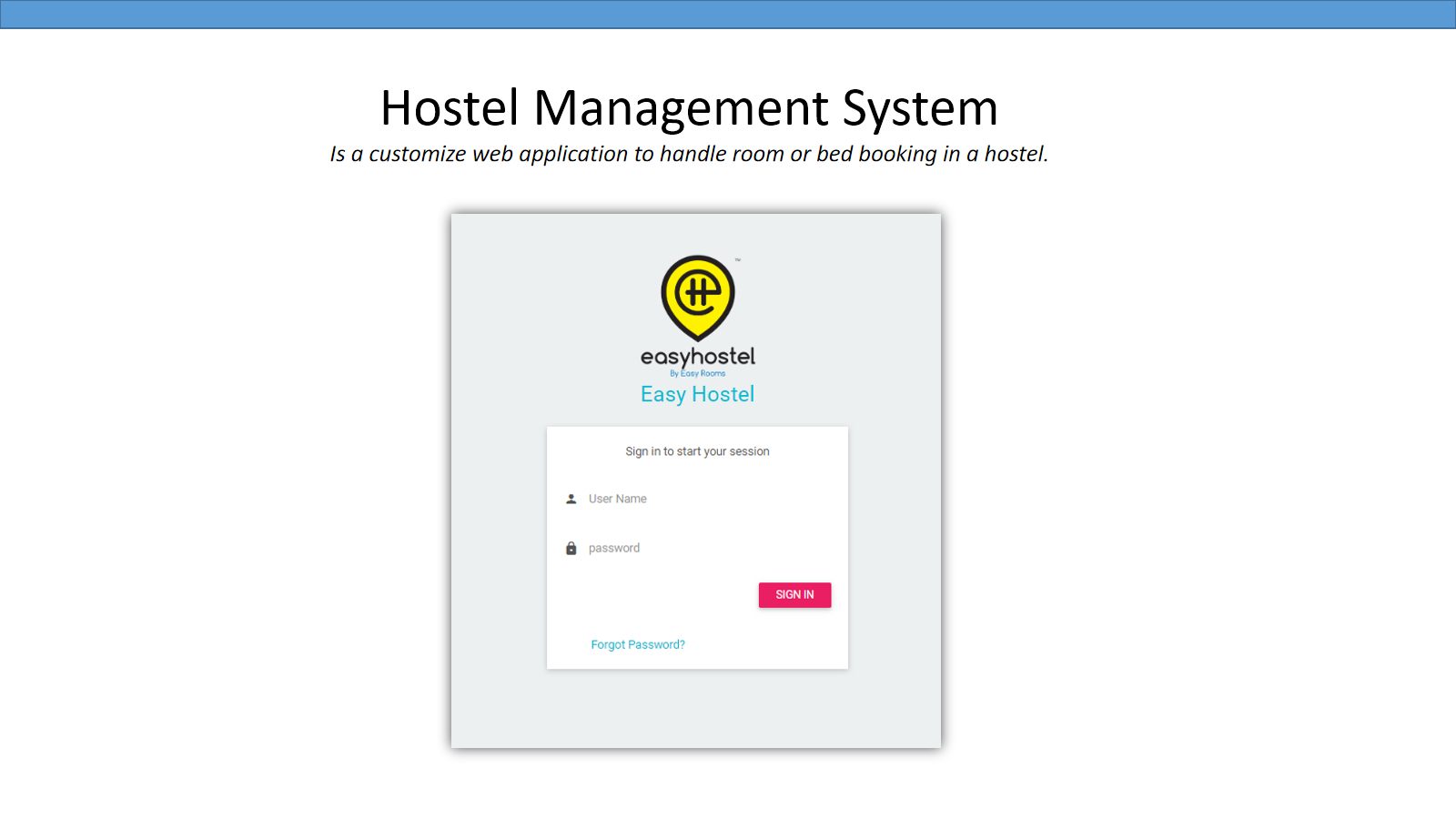 Hostel Management — screen 2