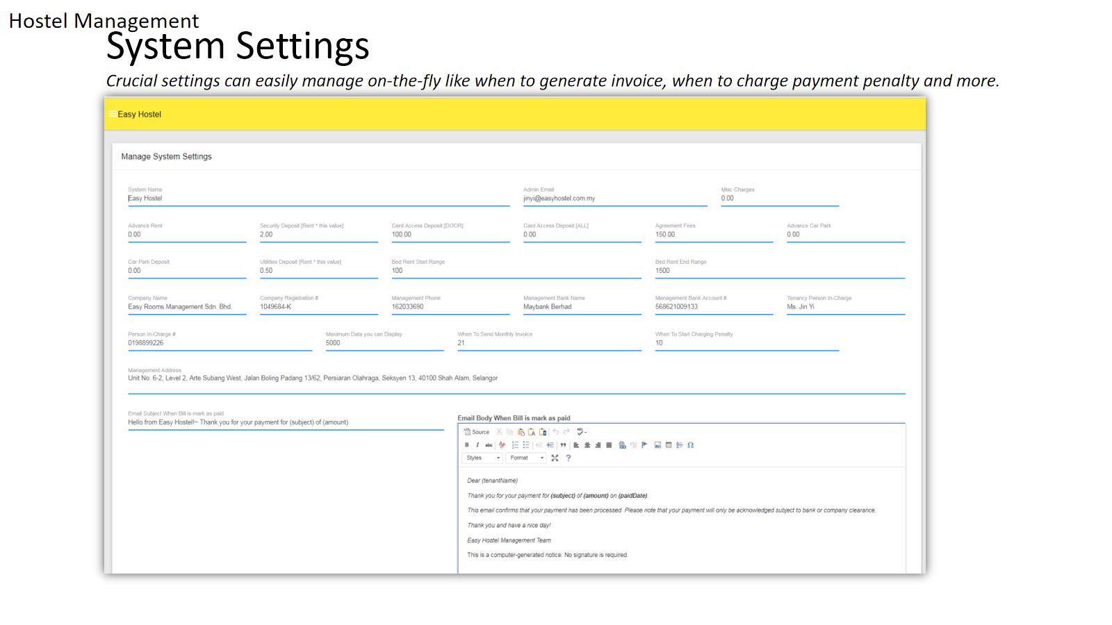 Hostel Management — screen 6