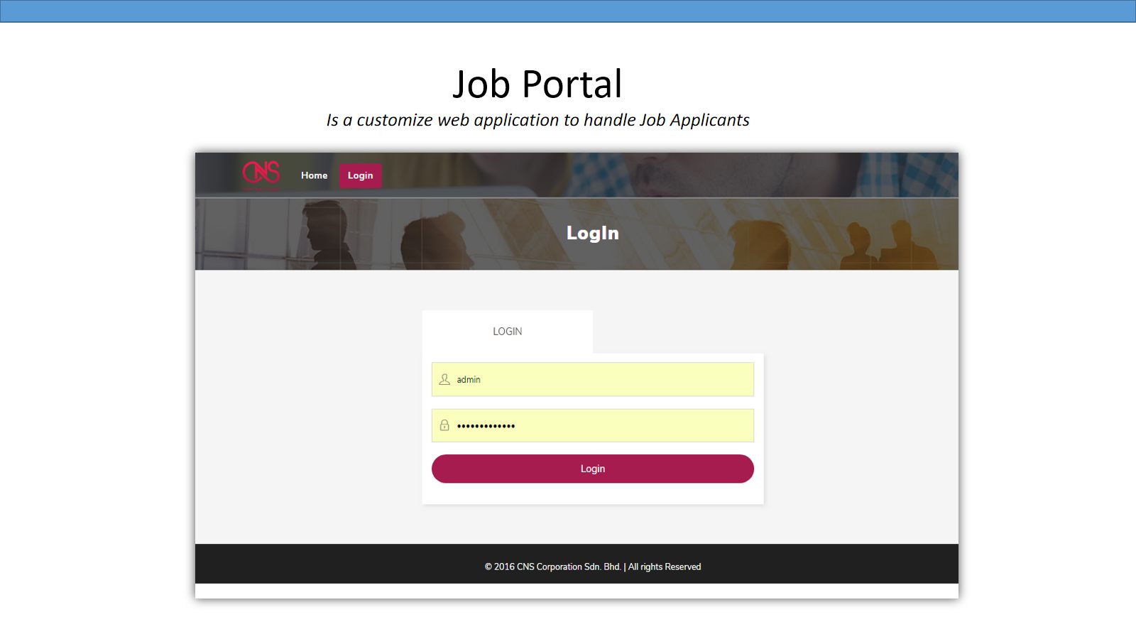 Job Portal — screen 2