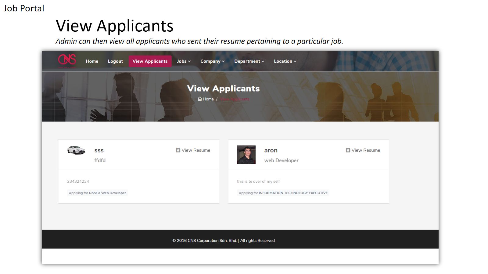 Job Portal — screen 6