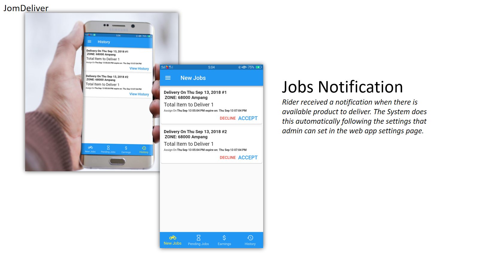 JomDeliver — Delivery Management — screen 5