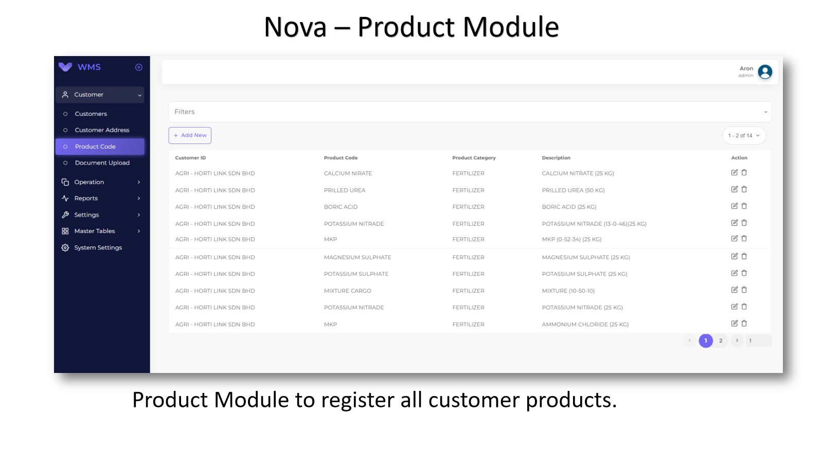 Nova — Warehouse Management — screen 3