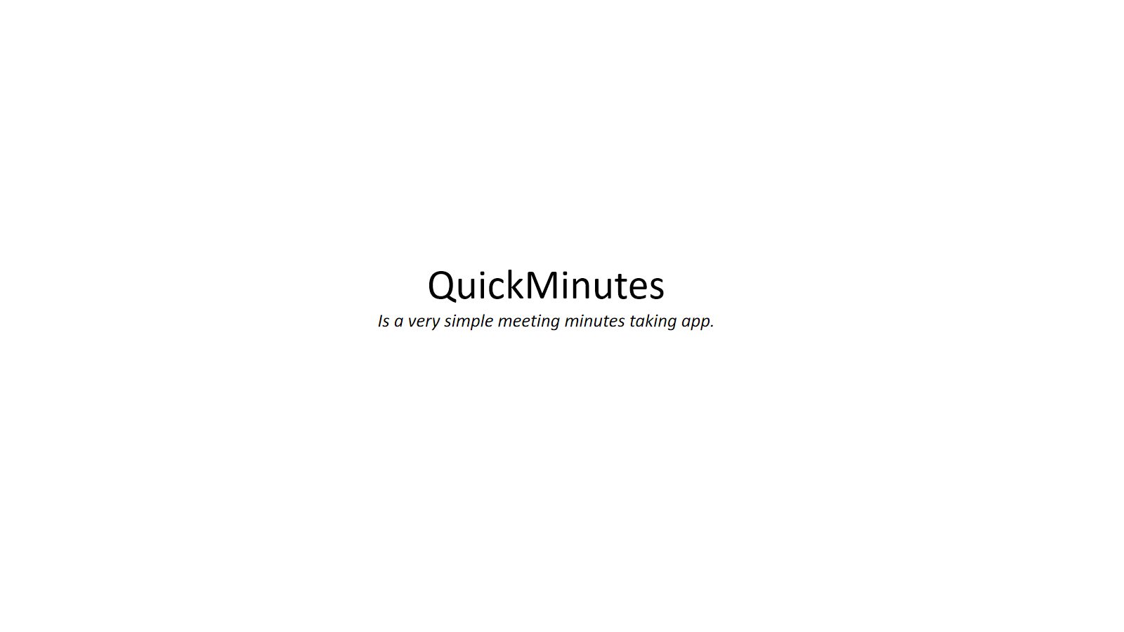 QuickMinutes cover