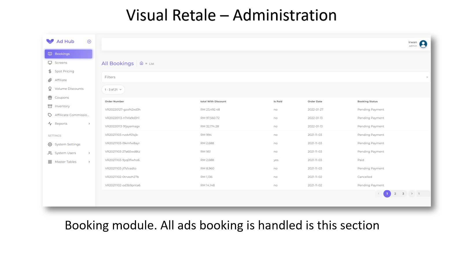 Visual Retale — Ad Space Booking — screen 3